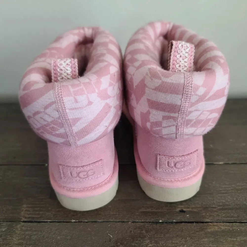 UGG Classic Mini Jersey Winter Suede Boots, Women Size, Pink 1136674 BLUS Size 5